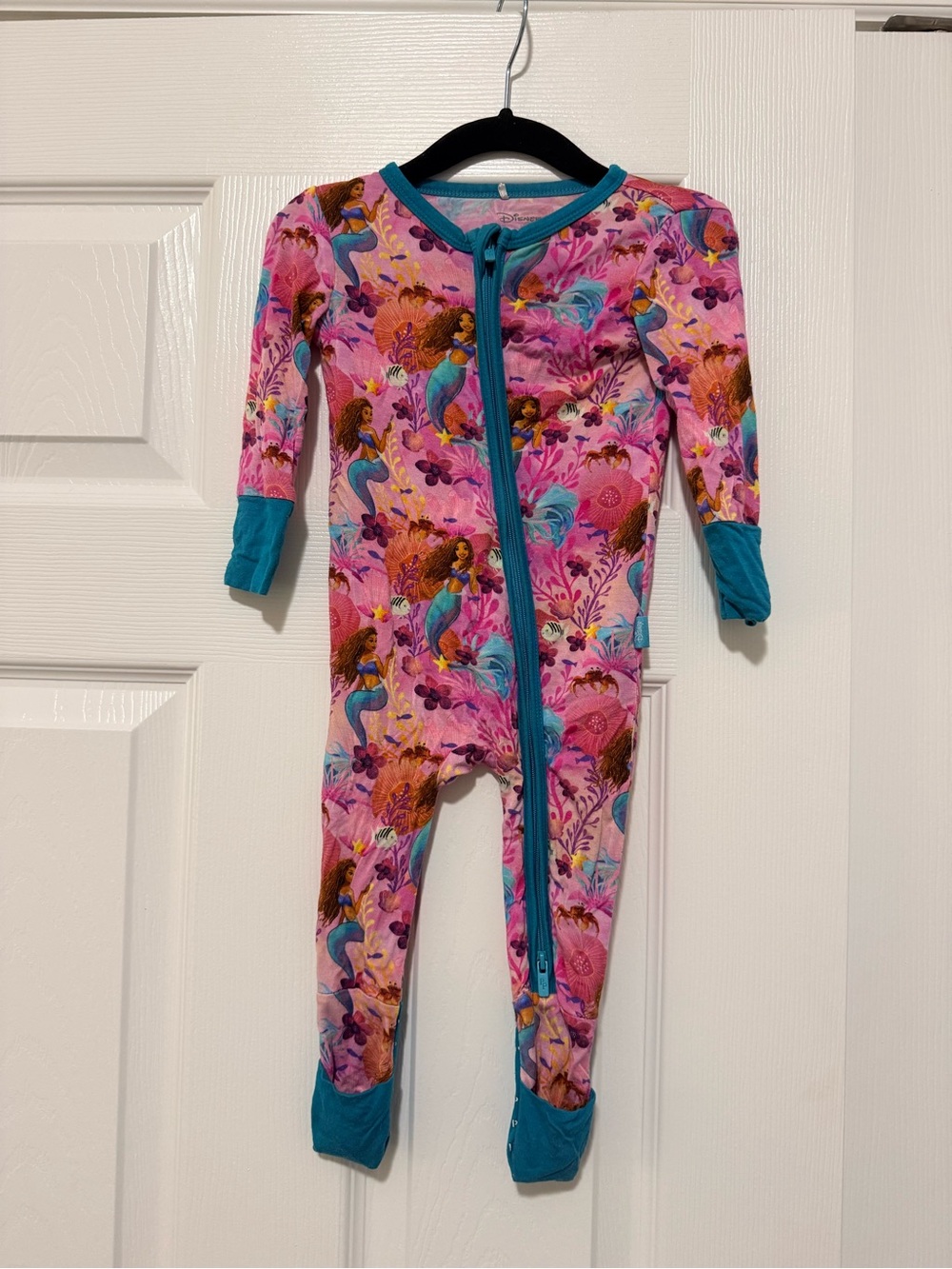 Posh Peanut x Disney Little Mermaid Print Footed One-Piece